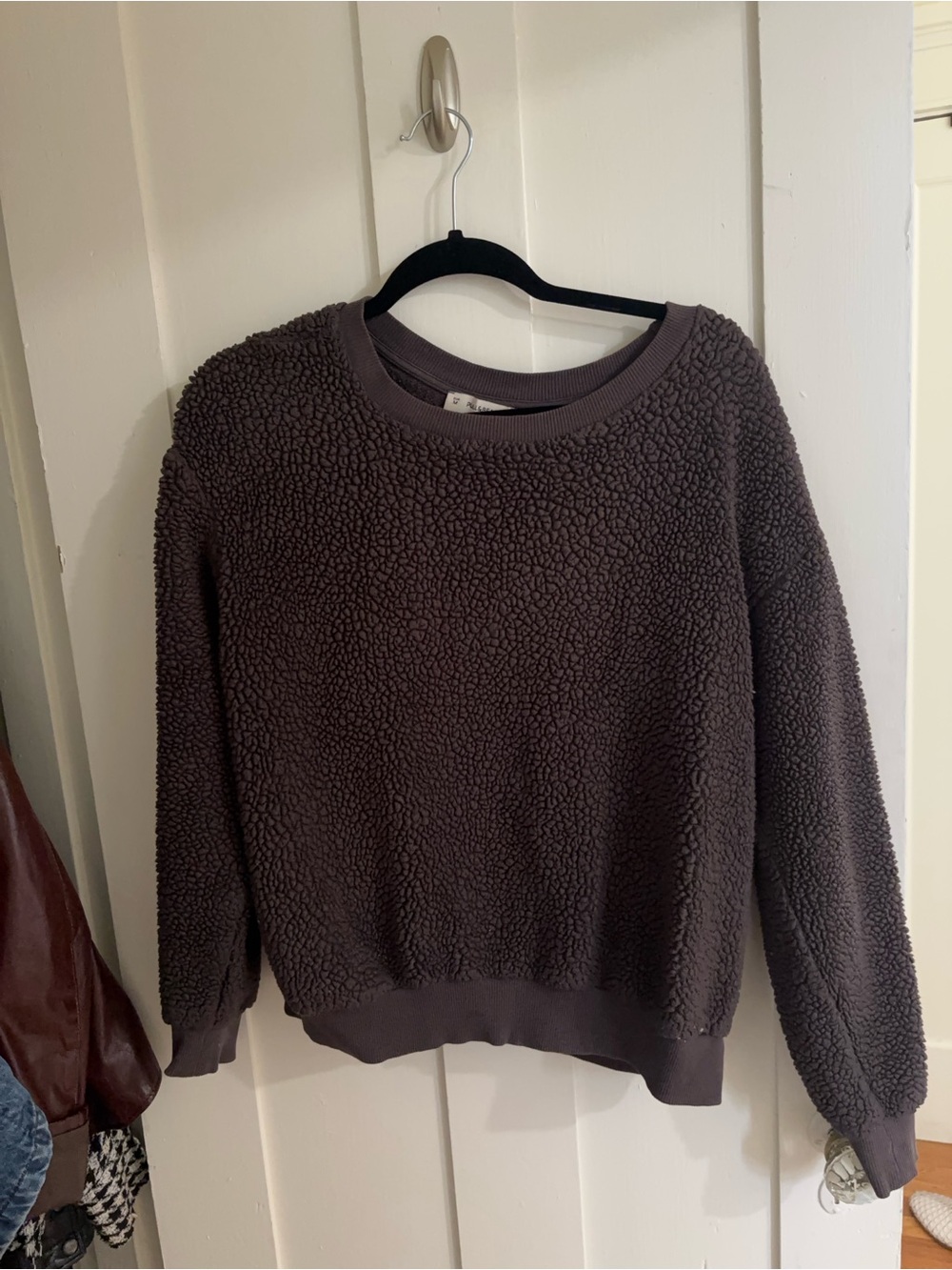 Pull&Bear Plush Sherpa Crew Sweater